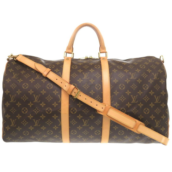 LOUIS VUITTON Brown Monogram Keepall Bandouliere 55 Boston Bag - Picture 1 of 10